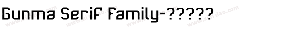 Gunma Serif Family字体转换